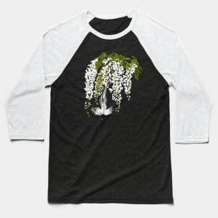 Paradise Flycatcher + White Wisteria Baseball T-Shirt